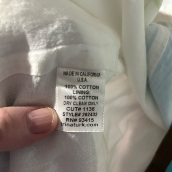 Trina Turk Colorful Cotton Floral Sun Dress Lined - Size 6 - Picture 8 of 8